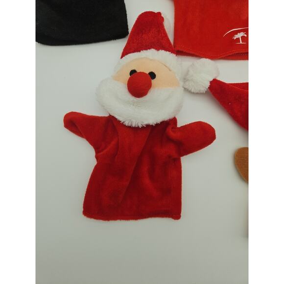 Christmas Hand Puppet Super Soft Plush Kid Child Toy LOT OF 5 Santa Snowman Bear - Picture 6 of 11